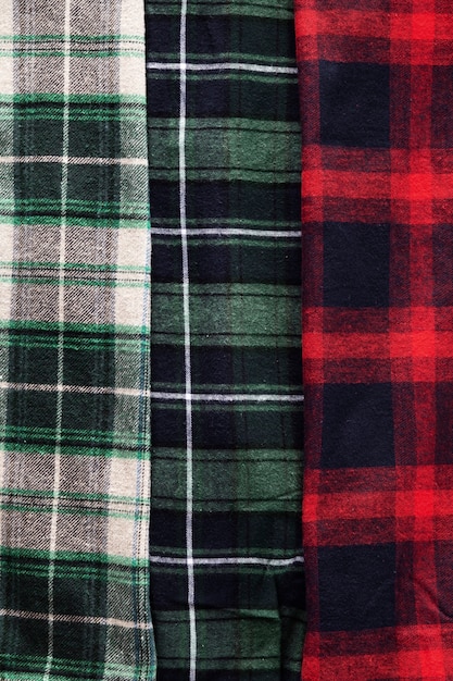 Free Photo close up on flannel shirt detail