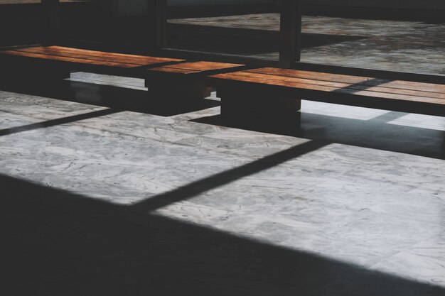 Close-up floor with light coming in