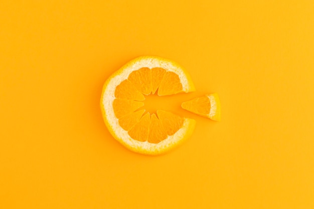 Free photo close up on food complements with orange