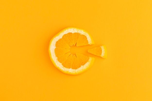 Close up on food complements with orange