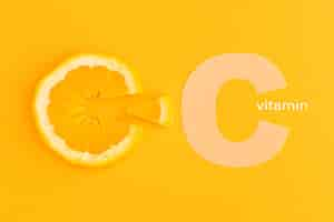 Free photo close up on food complements with orange