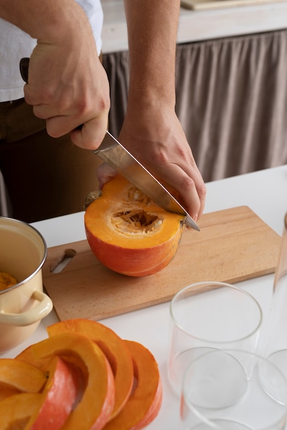 Foto gratuita primo piano sul metodo di conservazione degli alimenti