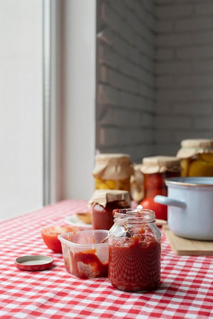 Close up on food preservation method