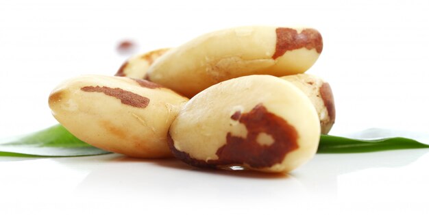 Close up of fresh brazil nuts