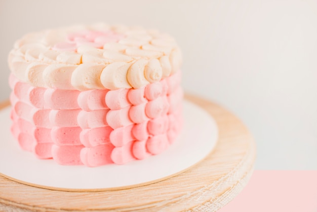 Close-up of a fresh delicious cake