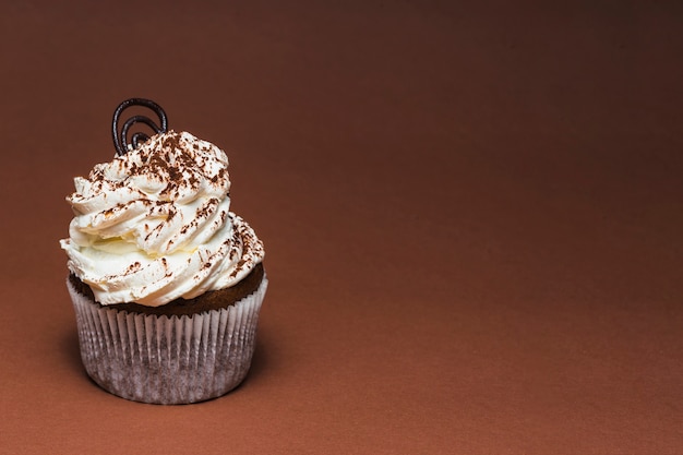 Close-up of fresh delicious cupcake