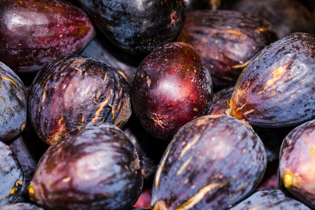 Close-up fresh fig in the market