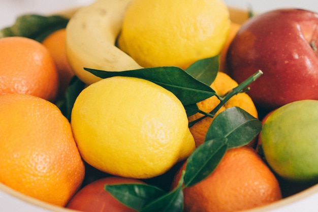 Close-up fresh fruit