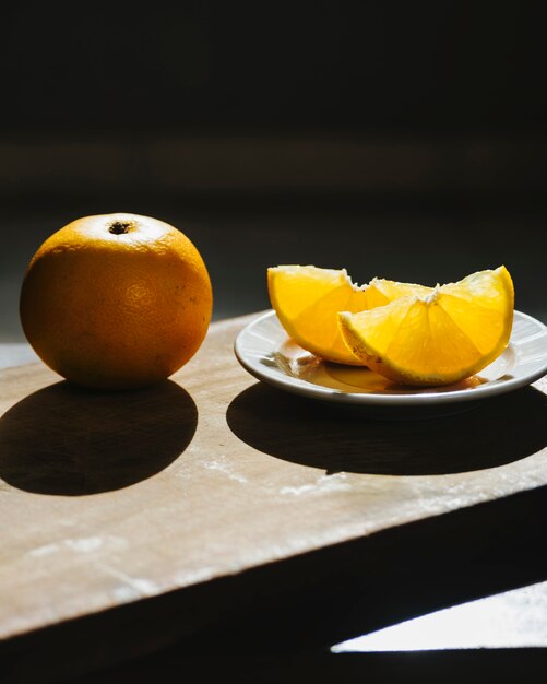 Close-up of fresh juicy sweet lime