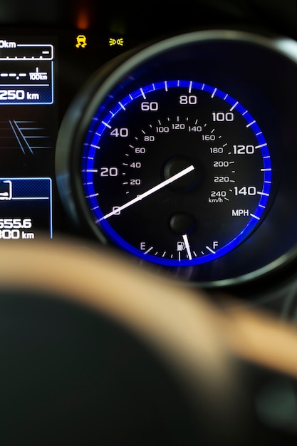 Free photo close up on fuel level gauge in vehicle