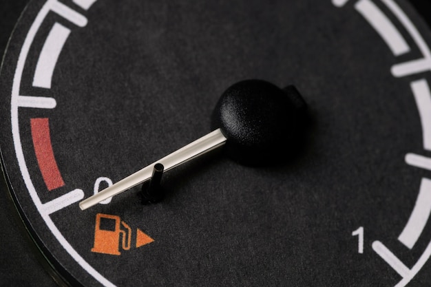 Free photo close up on fuel level gauge in vehicle