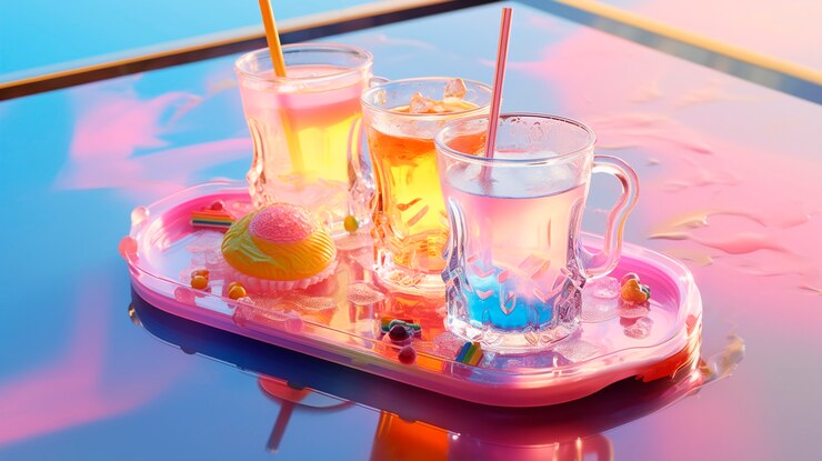 Free Photo close up on futuristic soft drink