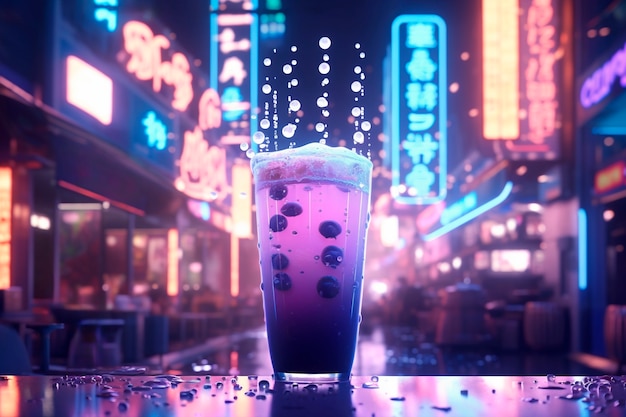 Free photo close up on futuristic soft drink