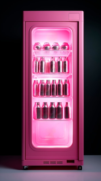 Close up on futuristic soft drink