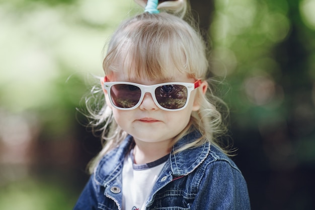 Close-up of girl with sunglasses
