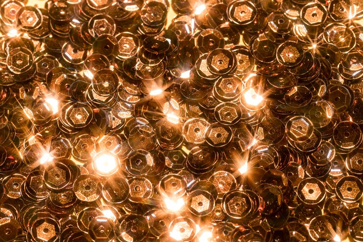 Free Photo close up on glitter decoration detail