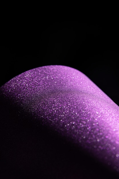 close up on glittering purple fabric