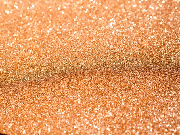 Close up of golden glitter background