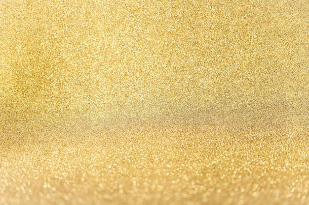 Close up of golden glitter background