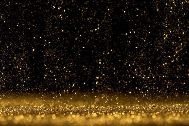 Close up of golden glitter