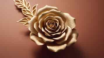 Free photo close up on golden rose