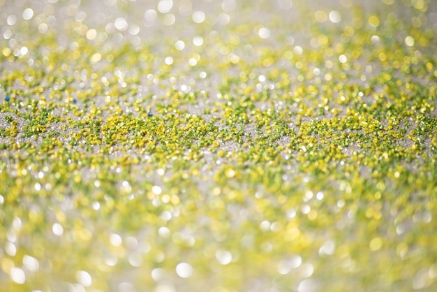 Close up on golden sparks and glitter