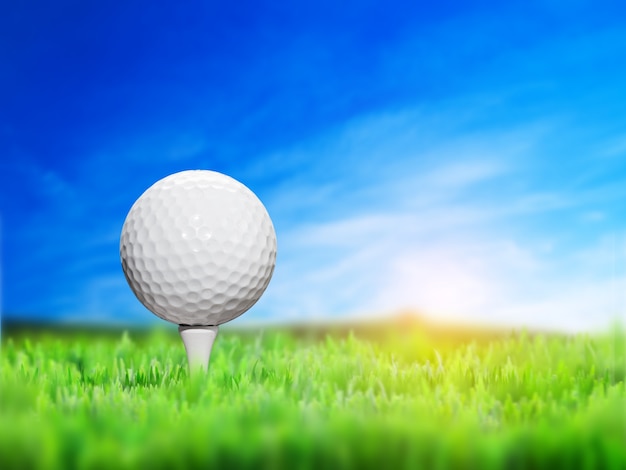 Free photo close-up golf ball