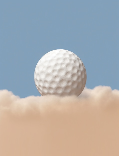 Close up on golf ball