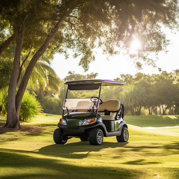 Foto gratuita primo piano sul carrello da golf