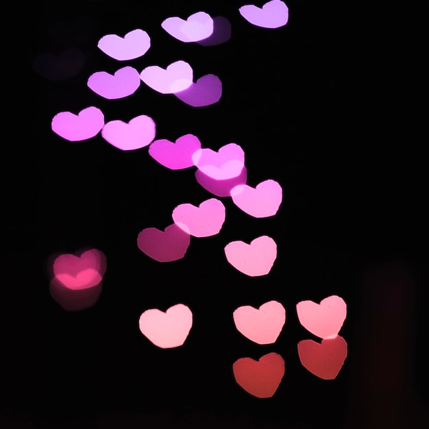 Free photo close-up gradient hearts