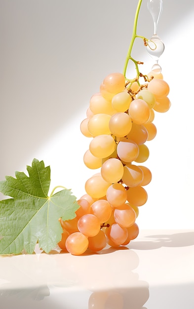 Free photo close up on grapes seasonal fruits for winter