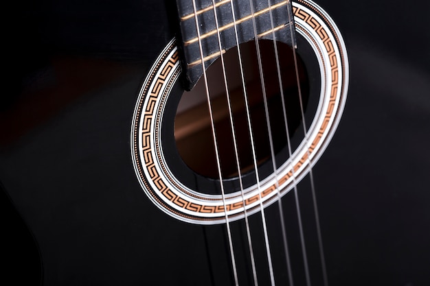 Close up of a guitar