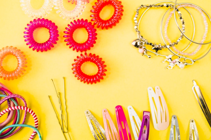 Free Photo close-up hair accessories