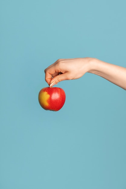 Close up on hand holding food