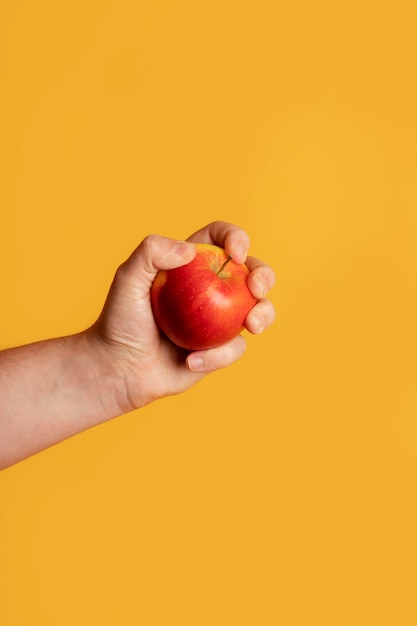 Close up on hand holding food