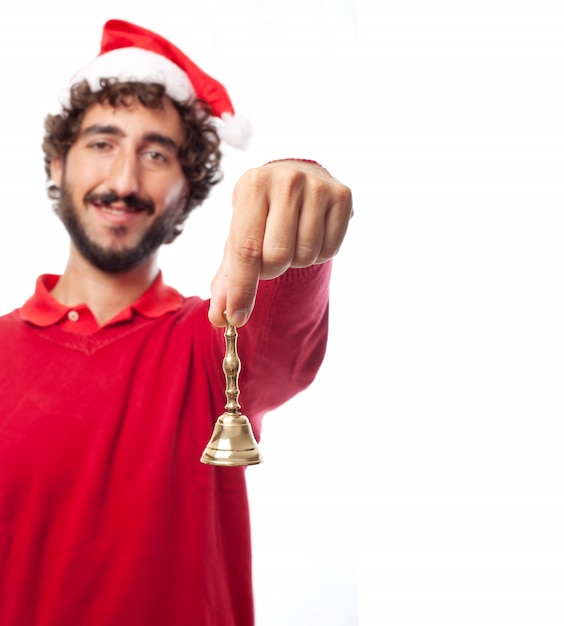 Close-up of hand holding a handbell