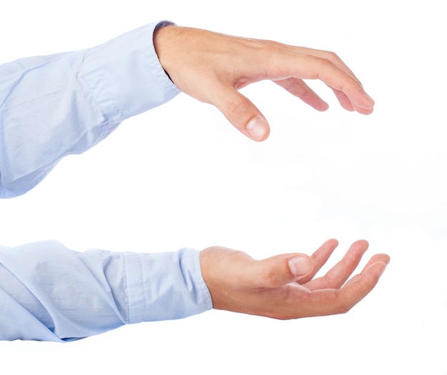 Close-up of hands holding something