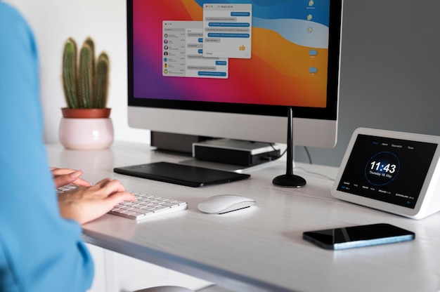 Close up hands typing at desk – Free Stock Photo Download