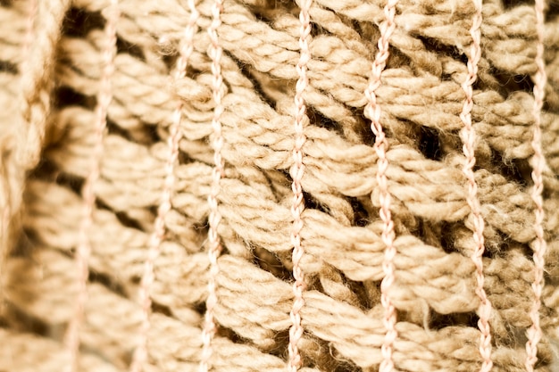 Free photo close-up hessian fabric material texture