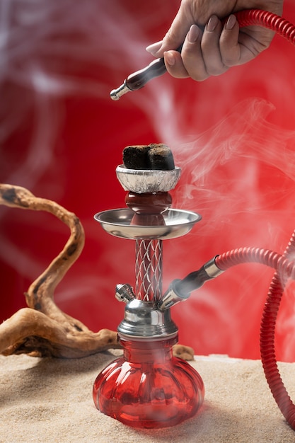 Free photo close up on hookah for vaping