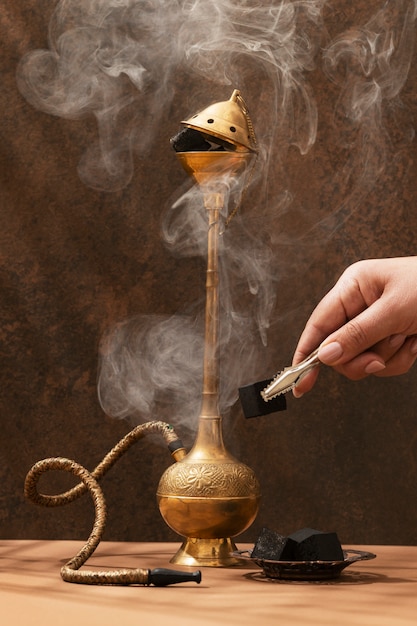 Close up on hookah for vaping