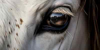 Free photo close up on horse eye