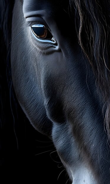 Close up on horse head