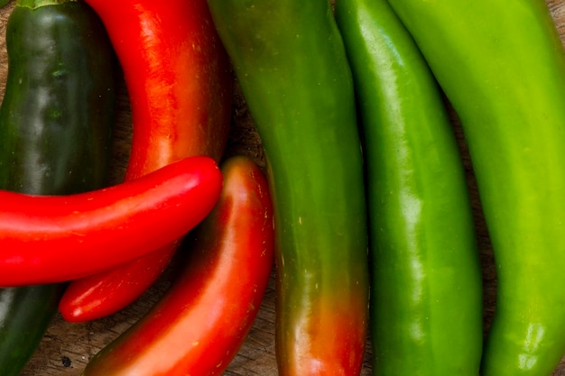 Free photo close-up hot chili peppers