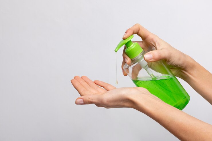 Free Photo close up on hygienic hand washing