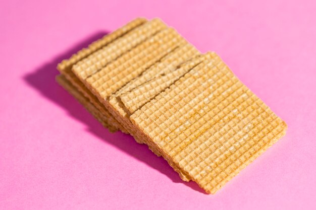 Close-up ice cream biscuit