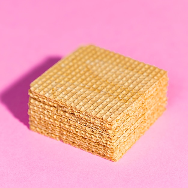 Free photo close-up ice cream biscuit