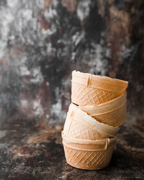Close-up ice cream cones