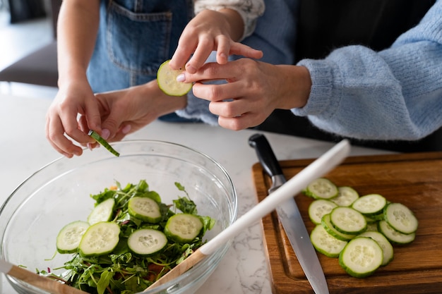 Close up on ingredients used for cooking