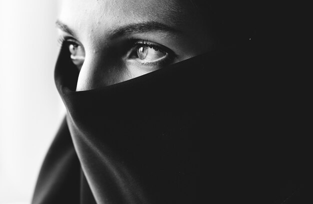 Close up of islamic woman portrait